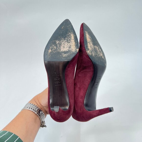 Stuart Weitzman Suede Ponty Heel Shoes - Picture 3 of 7